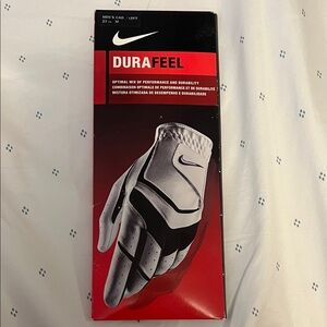 LEFT Nike DuraFeel Men's Golf Glove - White and Black